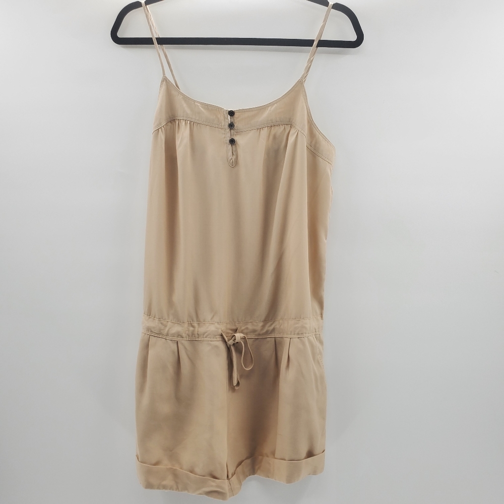Gap Medium Tan NWTS Tank Short Romper Button Front - Picture 1 of 7